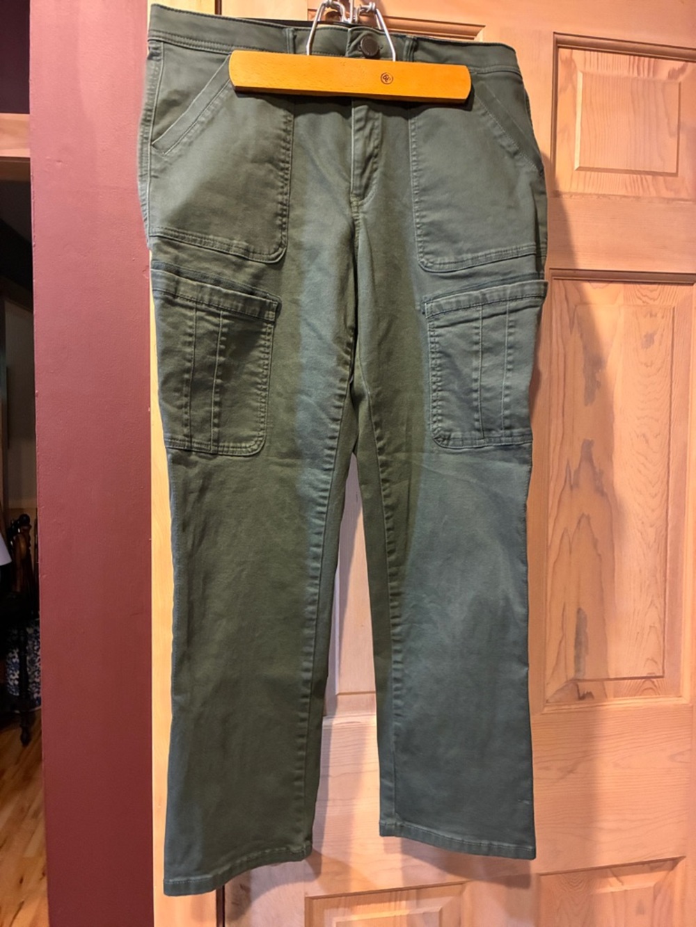 Democracy Olive Green Cargo Pants with Patch Pockets